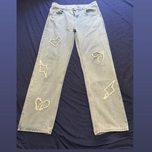 Custom made streetwear Flared Jeans